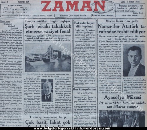 ayasofya zaman gazetesi