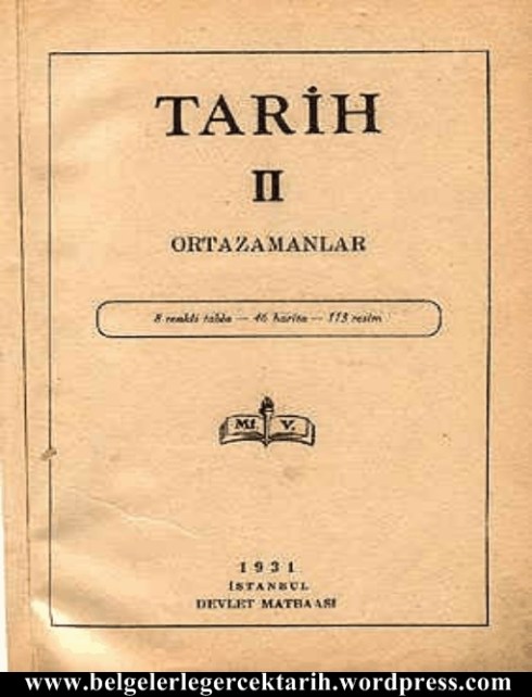 necip fazil kisakürek kemal atatürk Allahsiz tarih ortazamanlar 2 lise kitabi kapak 1931 devlet matbaasi