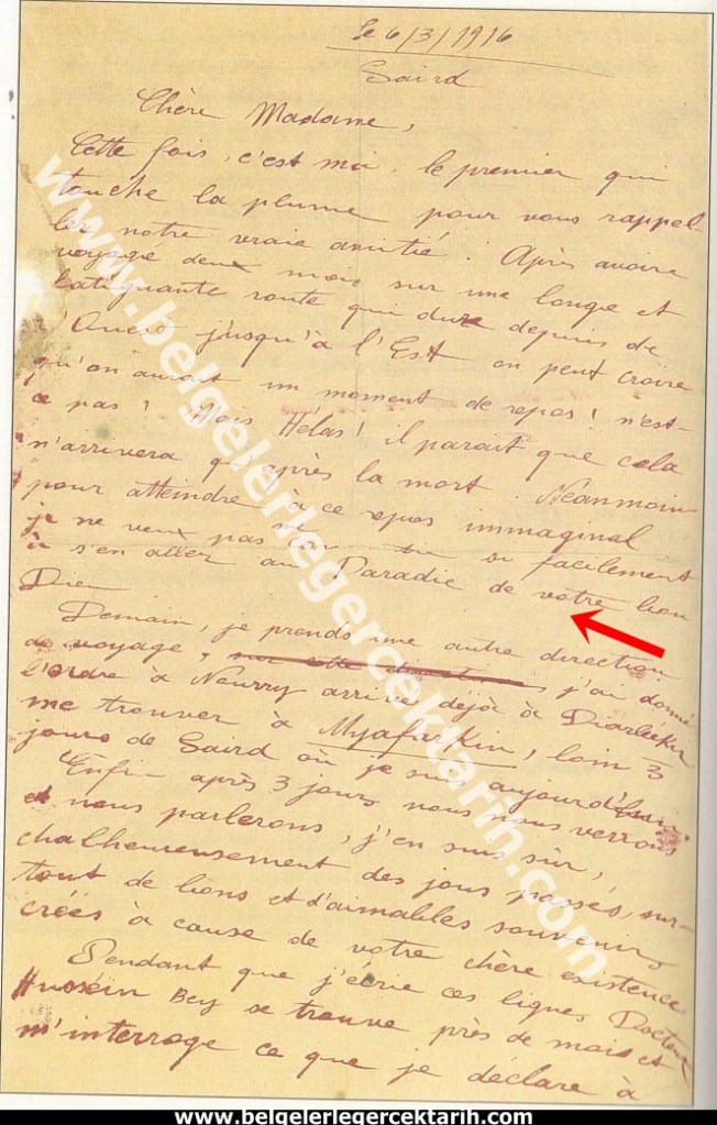 m. kemal atatürkün madame corinne yazdigi mektup 6 mayis 1916 atatürk madam corinne