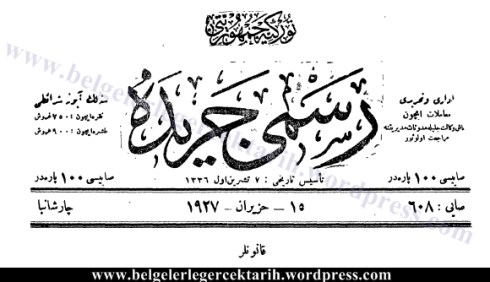 osmanli tugralari ve methiyeleri kaldiriyorlar resmi gazete