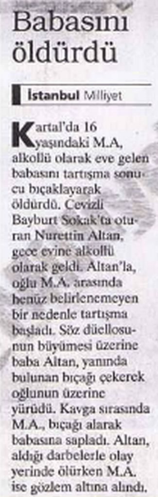 29.03.1999, Milliyet, Sayfa 3 alkolün zararlari ickinin zararlari alkol suc