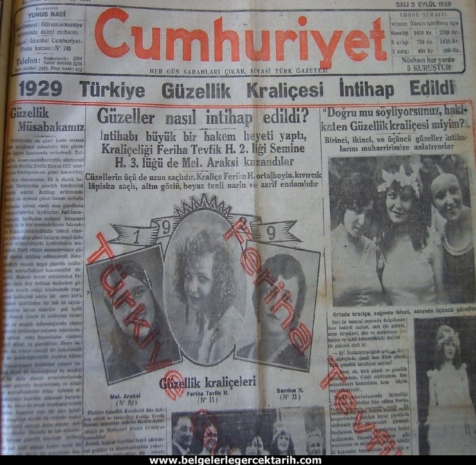 atatürk güzellik yarismasi kemal güzellik yarismasi cumhuriyet gazetesi 2
