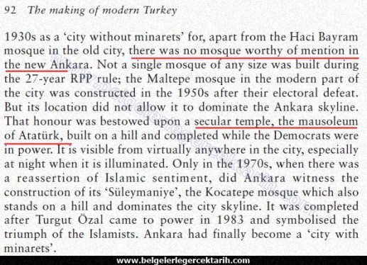 feroz ahmad atatürk anitkabir atatürk laik tapinak, sinan meydana cevap, atatürk döneminde ankarada cami yapilmadi, camilerin satilmasi