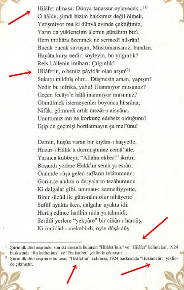 mehmet akif safahat sansür