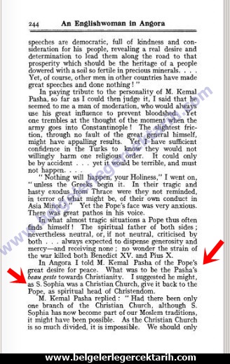 grace mary ellison a englishwoman in angora m. kemal ayasofya atatürk ayasofya kim kapatti, imza ayasofya cami müze, Atatürk papa, m. kemal