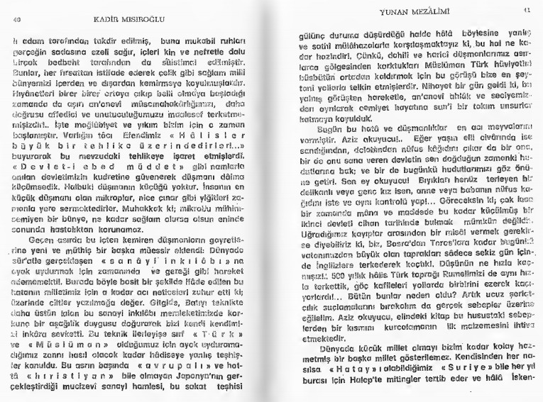 Kadir Misiroglu Yunan mezalimi Keske yunan galip gelseydi sözü 19