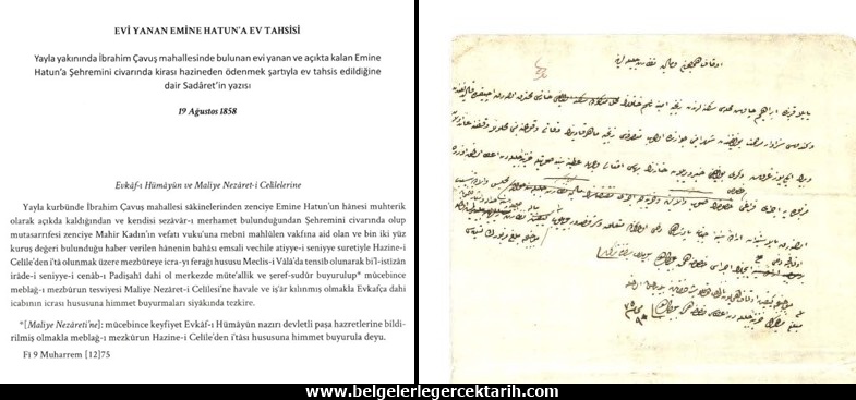 osmanlida evi yanan kadina ev