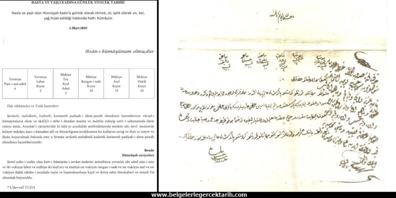 osmanlida hasta ve yasli kadina yiyecek